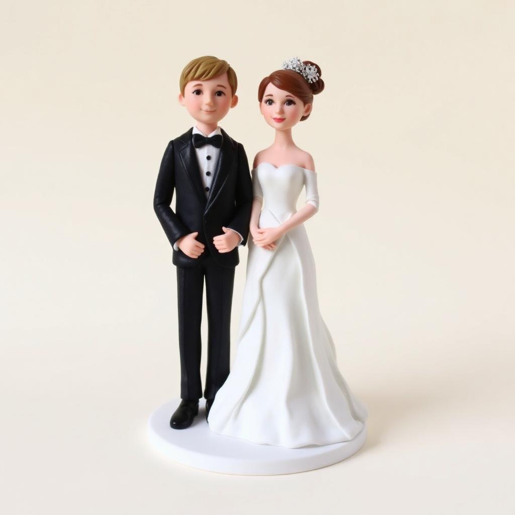 Boneco de biscuit: Topo de Bolo Noivos