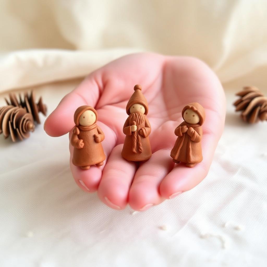 Boneco de biscuit: Trio de Miniaturas
