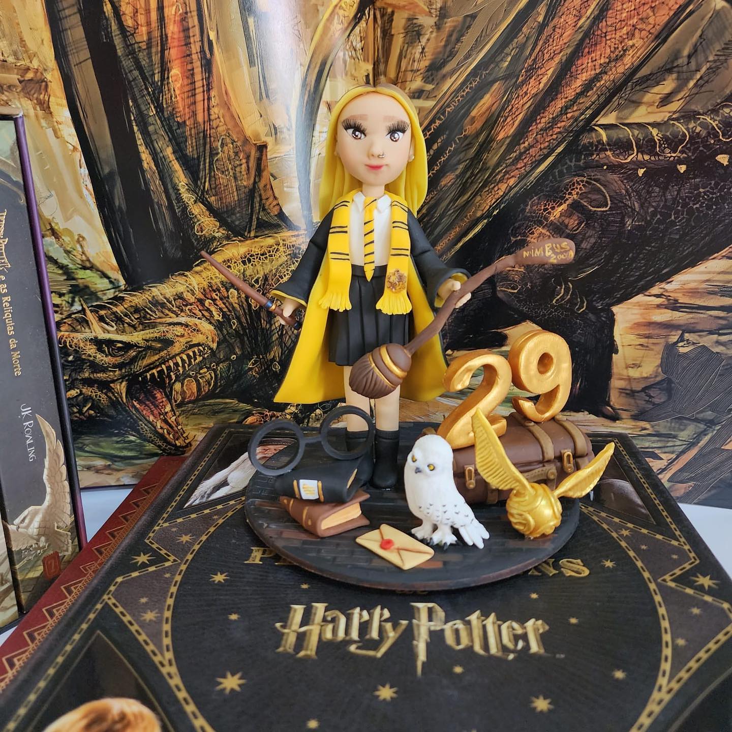 Boneco de biscuit: Topo de Bolo Harry Potter — Lufa-Lufa